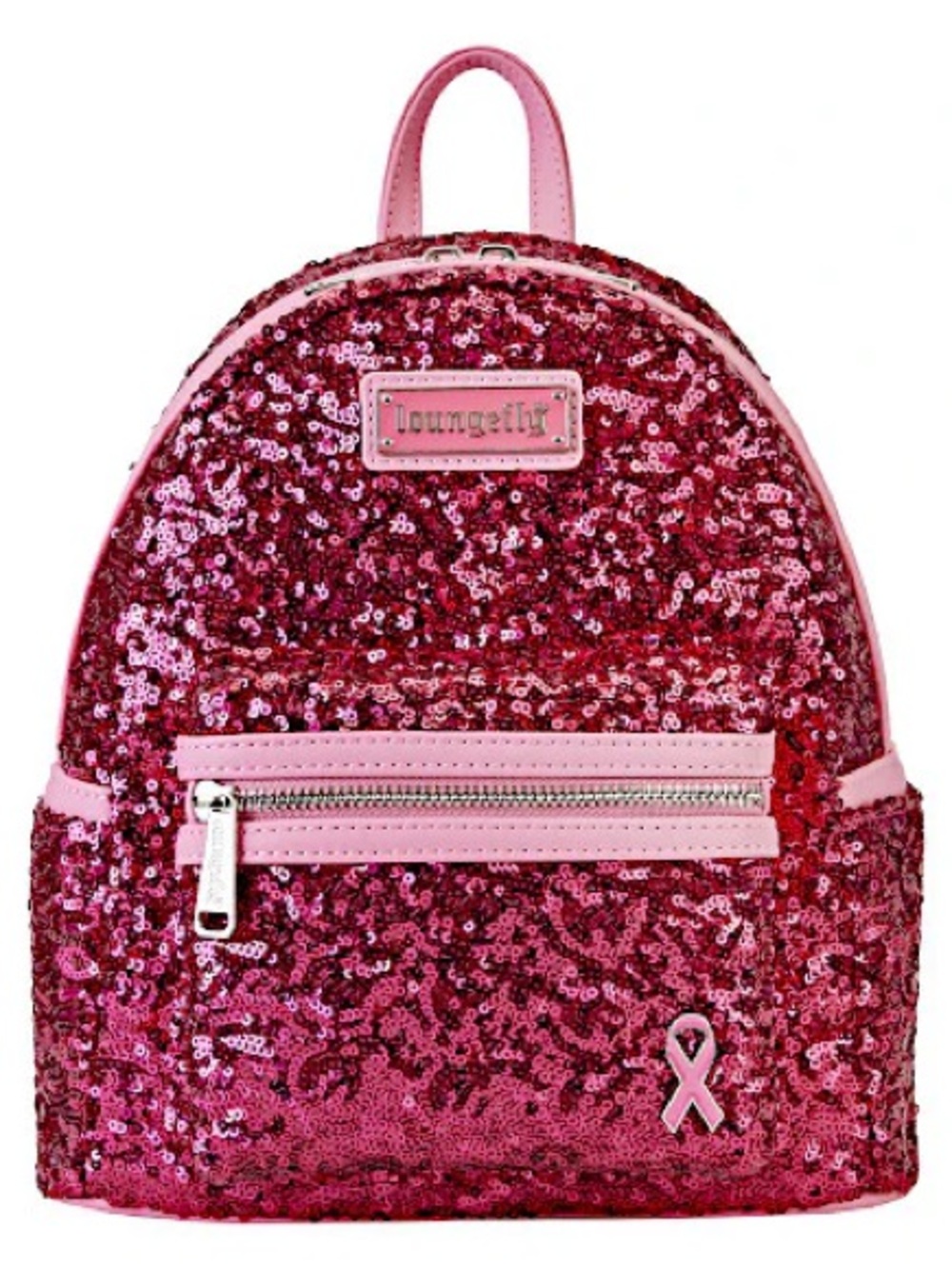 Loungefly Breast Cancer Awareness Sequin Mini Backpack